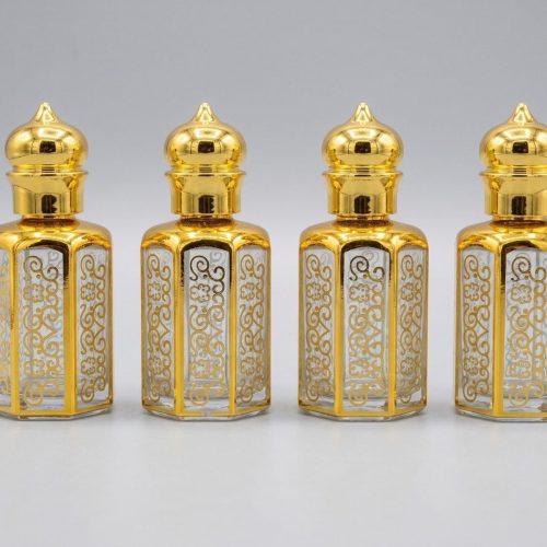 24ML GOLD COLOUR LASER CUT FANCY BOTTLE