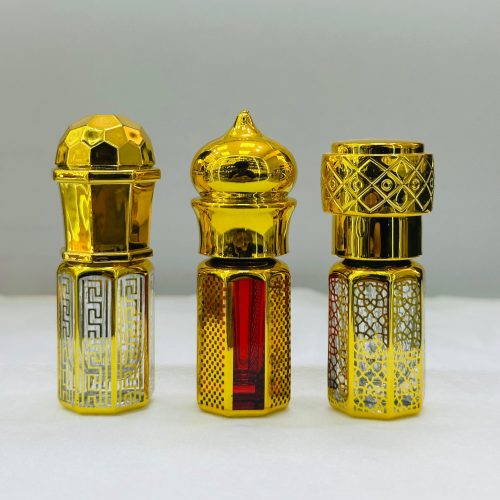 3ML GOLDEN LASER CUT FANCY BOTTLE